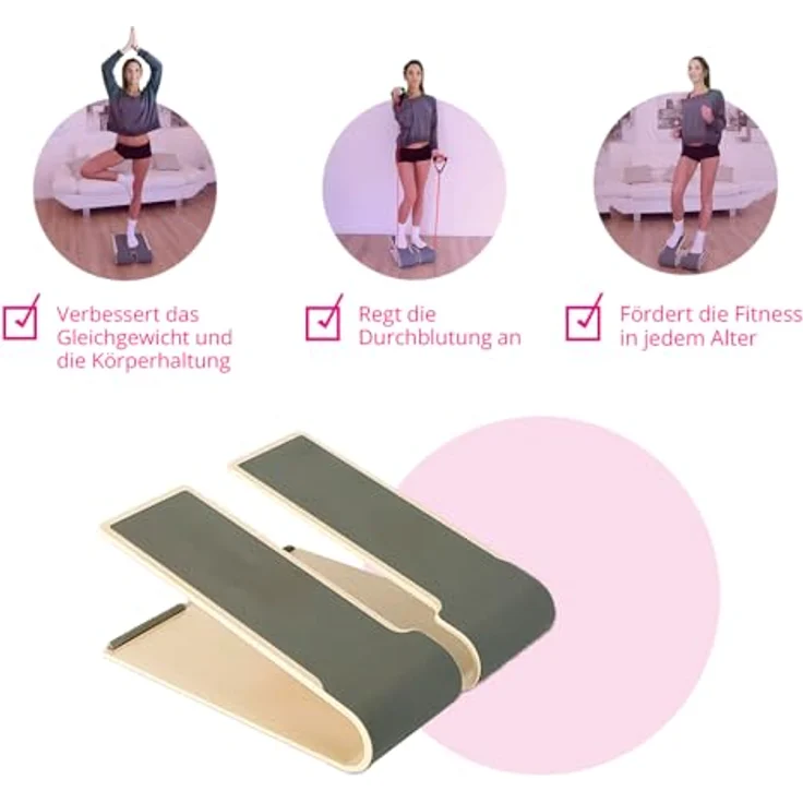 MINIFITNESS.FR - Mini Stepper - Fitnessgerät für Zuhause - Leicht, Leise, Ohne Verschleißteile - Elastische Steps - Verbundmaterial – Bild 5