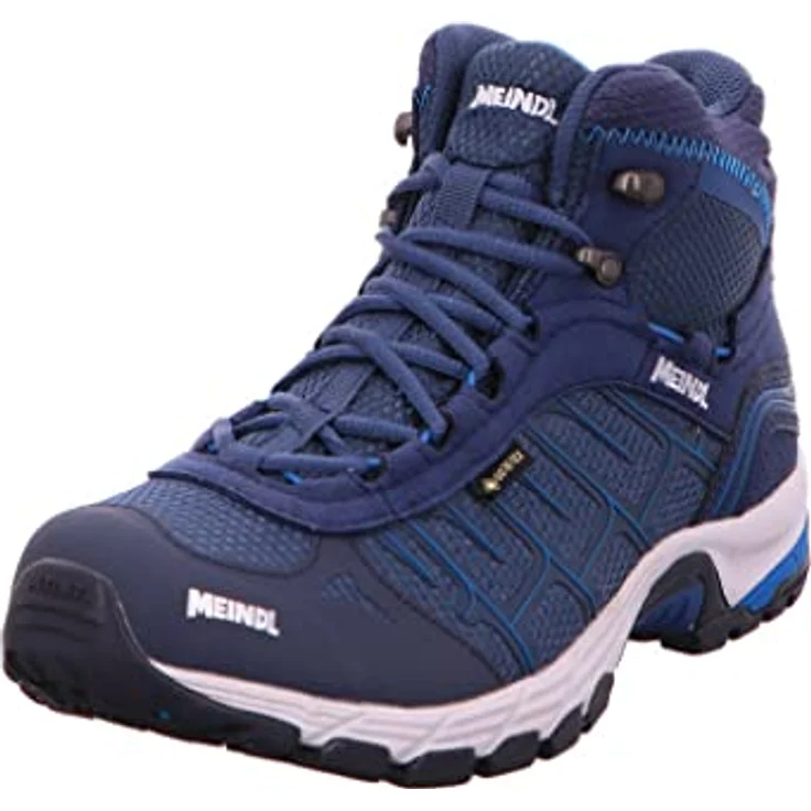 Meindl Quebec Lady Mid GTX, Damen Trekkingschuhe mit GORE-TEX, wasserdicht, Velour/Mesh, blau, Größe 39,5 – Bild 1