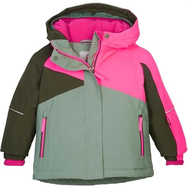 Killtec FisW 41 Skijacke Mädchen, wasserdicht mit Grow-Up-Funktion, pink grün, Größe 116