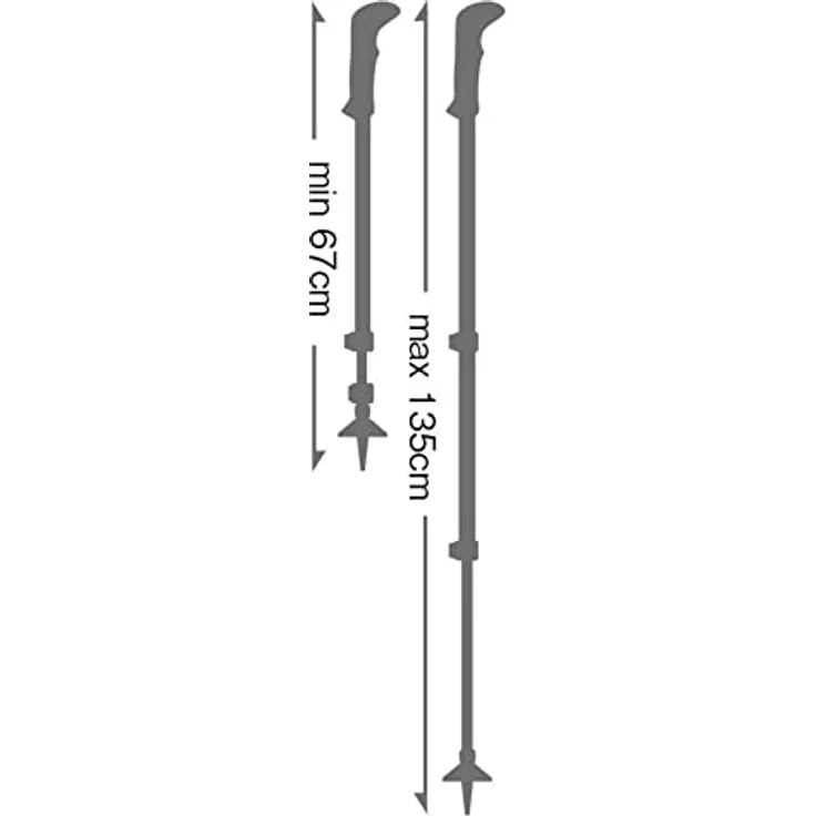 LEKI Makalu Lite AS Stöcke, Aluminium, verstellbar, Dämpfung, 100-135 cm, Black-Dark Anthracite-Petrol – Bild 3