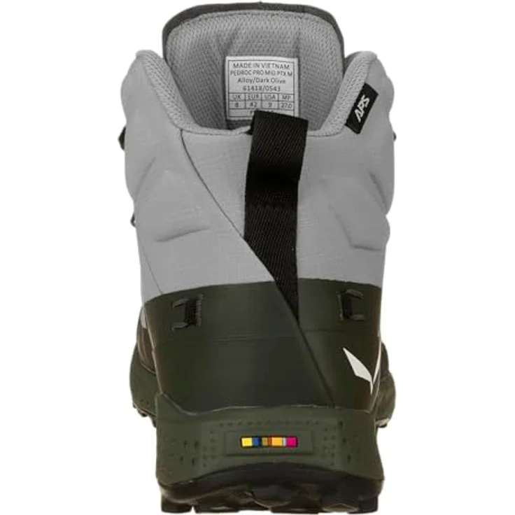 Salewa Pedroc Pro Mid Ptx 614180543, Speed Hiking Wanderschuhe mit wasserdichter Powertex-Membran, Alloy/Dark Olive – Bild 4