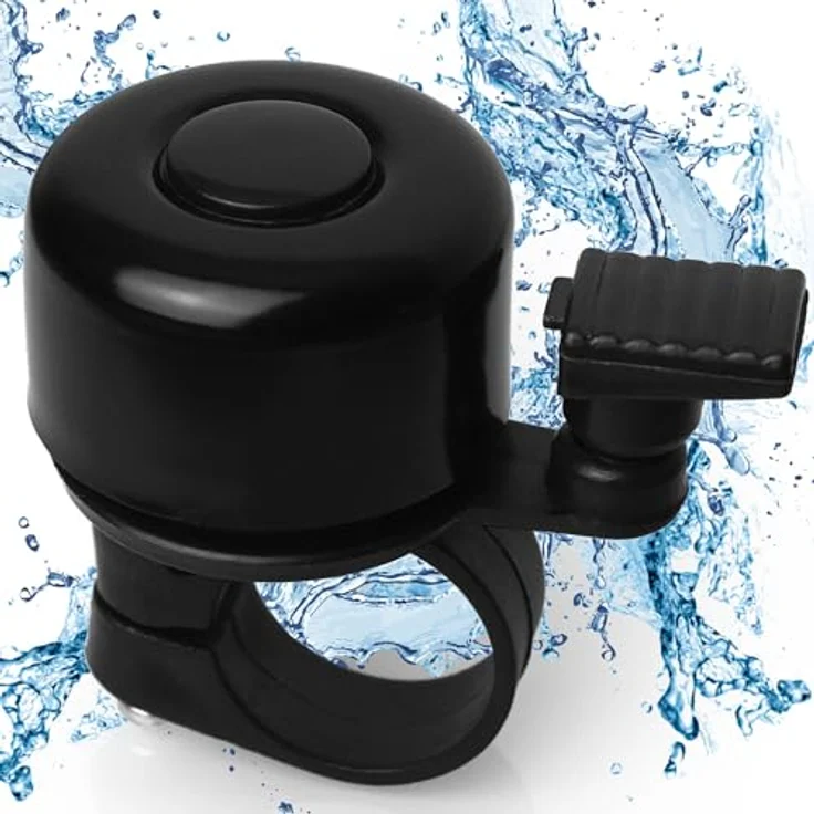 TF-Mind Fahrradklingel 120dB, heller Klang, 360° drehbarer Klingelhebel, Aluminiumlegierung, schwarz – Bild 1