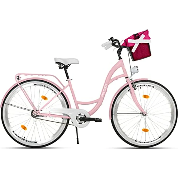 Milordbikes City-Fahrrad, Pink, Metall, 46 cm, mit Aluminiumfelgen und Stadtreifen 700C x 35 mm – Bild 2