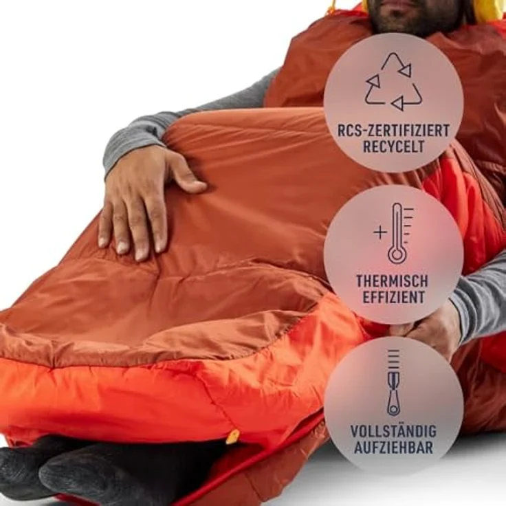 Sea To Summit Hamelin Synthetic Regular -1°C, leichter Kunstfaserschlafsack mit hoher Wärmeleistung und großem Temperaturbereich – Bild 4