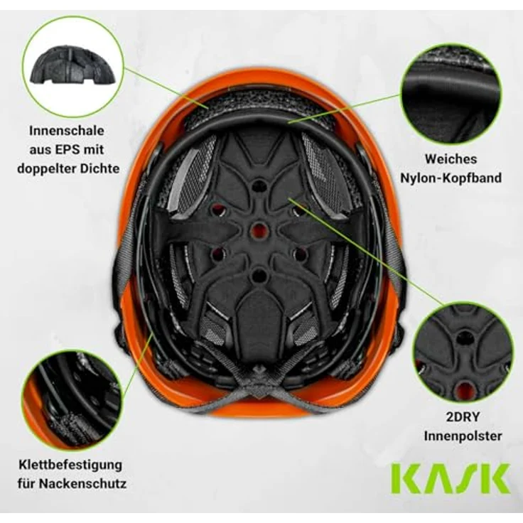 KASK Superplasma PL, Kletterhelm nach EN 12492, universell einstellbar für Kopfumfang 51-62 cm, anthrazit, mit 10 Belüftungsschlitzen und integriertem Lampenhalter-Clip – Bild 5