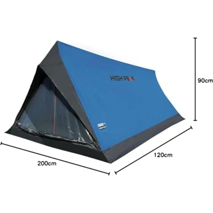 High Peak Kuppelzelt, 1 kg für 2 Personen, wasserdicht mit permanenter Belüftung und schnellem Aufbau, signalrot – Bild 5