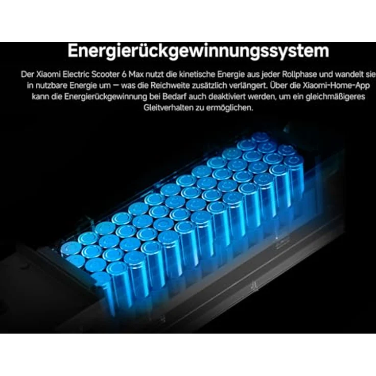 XIAOMI Electric Scooter 6 Max E-Scooter, 12 Zoll Tubeless, 70 km Reichweite, 1100W, Doppelscheibenbremse, TFT-Display, Grau – Bild 22