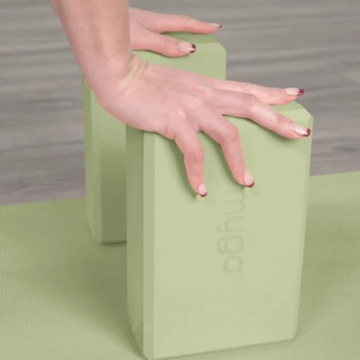Myga Yoga Block, rutschfest & leicht, ideal für Anfänger & Fortgeschrittene, 23 cm x 14,5 cm x 7,7 cm, optimaler Support für Yoga und Pilates Übungen – Bild 3