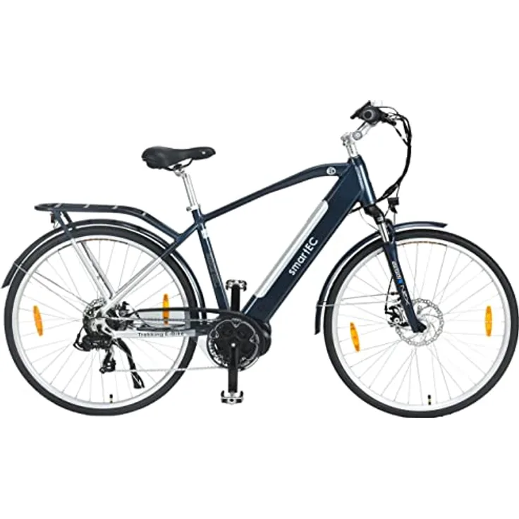 smartEC TrekX-MH E-Bike Trekking Herren 250W Mittelmotor Li-Ion-Akku 36V/13Ah Elektrofahrrad 28 Zoll Reichweite 90km bis 25 km/h Trekking City