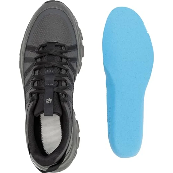 Jack Wolfskin Wild Hike Texapore Low, Herren Wanderschuh mit wasserdichter TEXAPORE Membran, Dämpfung und griffiger Gummiaußensohle, black/phantom, Größe 43 – Bild 9