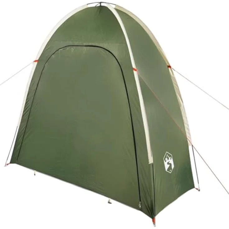 vidaXL Beistellzelt, Lagerzelt mit Stauraum, Umkleidezelt Wasserdicht Tragbar, Campingzelt Aufbewahrungszelt Zelt, Grün 185T Polyester – Bild 1