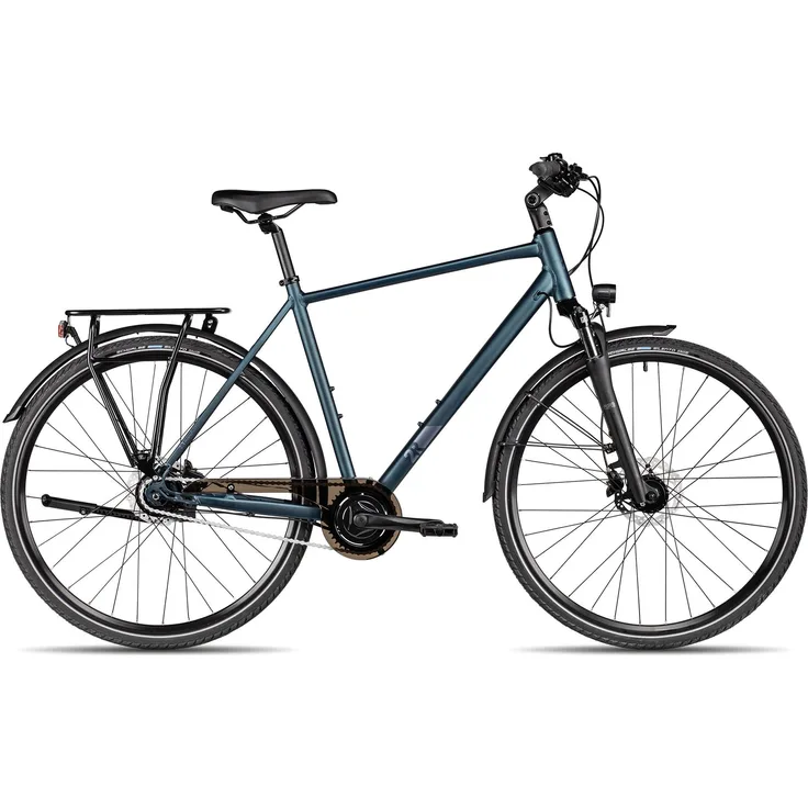 2R Manufaktur TRX ONE, Herren-Citybike 28 Zoll mit SR Suntour NEX-DS Federgabel, Aluminiumrahmen, Dunkelblau, 51 cm