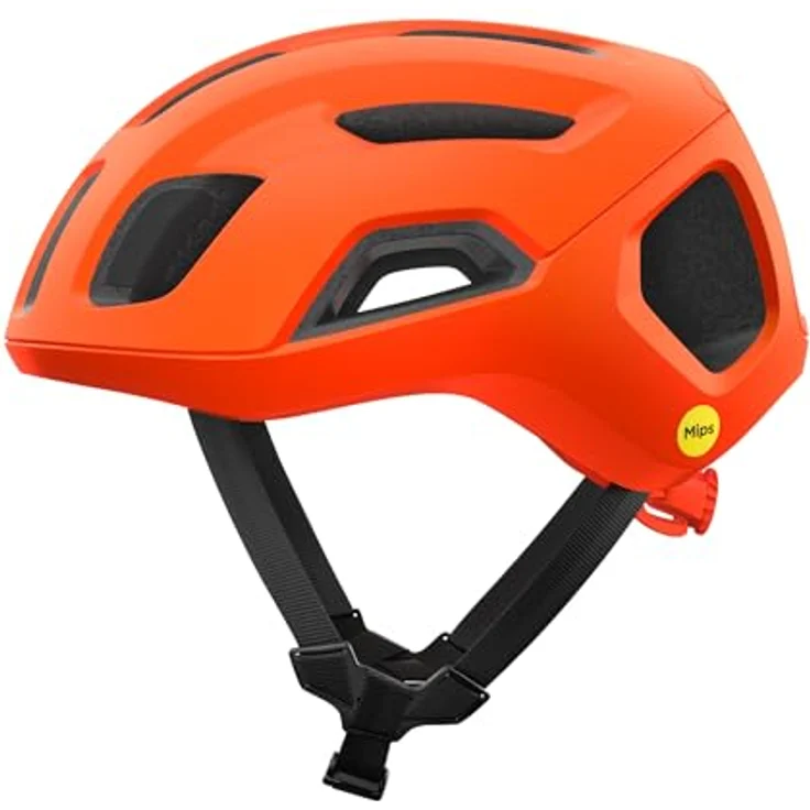 POC Ventral Air MIPS Fahrradhelm, Fluorescent Orange Matt, Leichtbau, hervorragende Belüftung, Größe S (50-56cm) – Bild 1