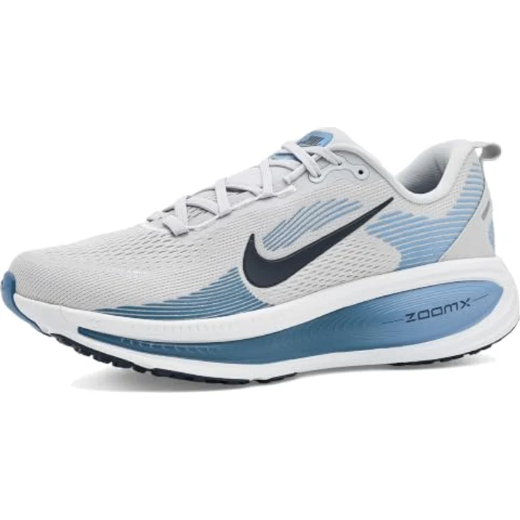 Nike Vomero 18 Laufschuhe, Grey Fog/Dark Obsidian-Off White, maximale Dämpfung, Dual-Density-Mittelsohle, 10 mm Sprengung, Gewicht ca. 325 g – Bild 1