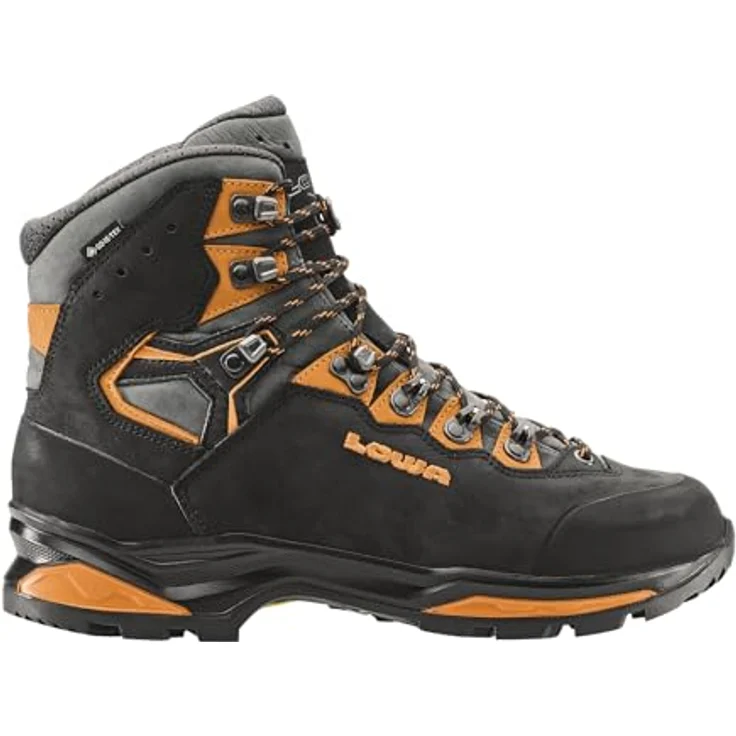 LOWA CAMINO EVO GTX, Mittelstiefel für Herren, wasserdicht, schwarz/orange, Größe 42.5 – Bild 1