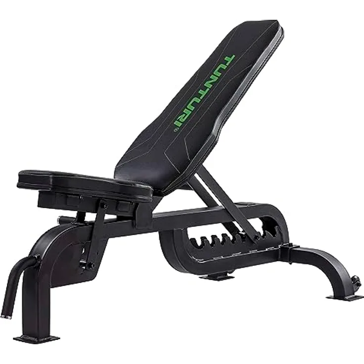 Tunturi Hantelbank UB90 Pro, verstellbare Fitnessbank, Bauchtrainer, Bank für Workout