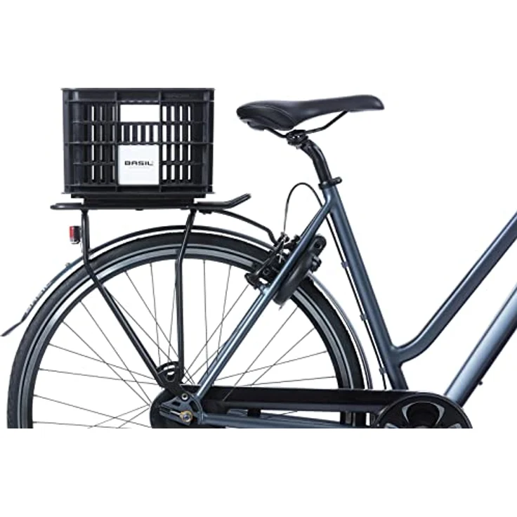 Basil B.V. Unisex Erwachsene Crate Fahrradkaste, Schwarz, 40.4x29.8x20.2cm, hochwertiges Befestigungssystem für sicheren Transport – Bild 3