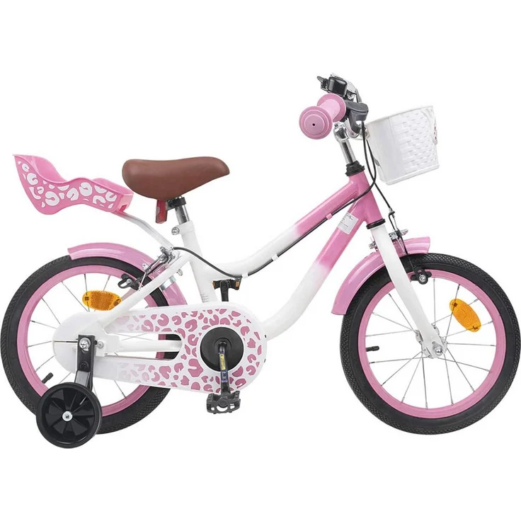 vidaXL Kinderfahrrad 12 Zoll mit Stützrädern, geeignet für 2-4 Jahre, 90 x 49 x 67,5 cm