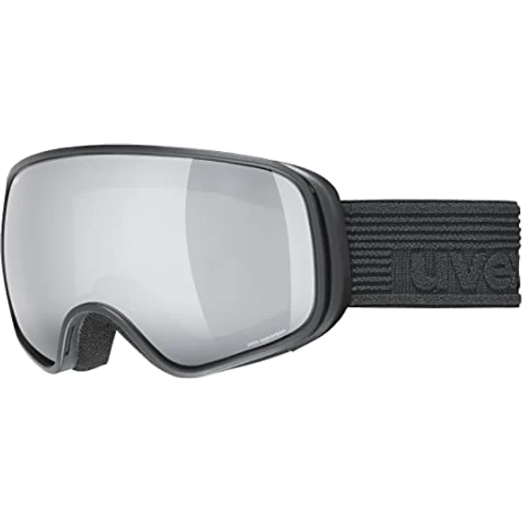 uvex Kinder Skibrille scribble FM sph, black/silver-clear, one size - 100% UV-Schutz, sphärische Doppelscheibe – Bild 1