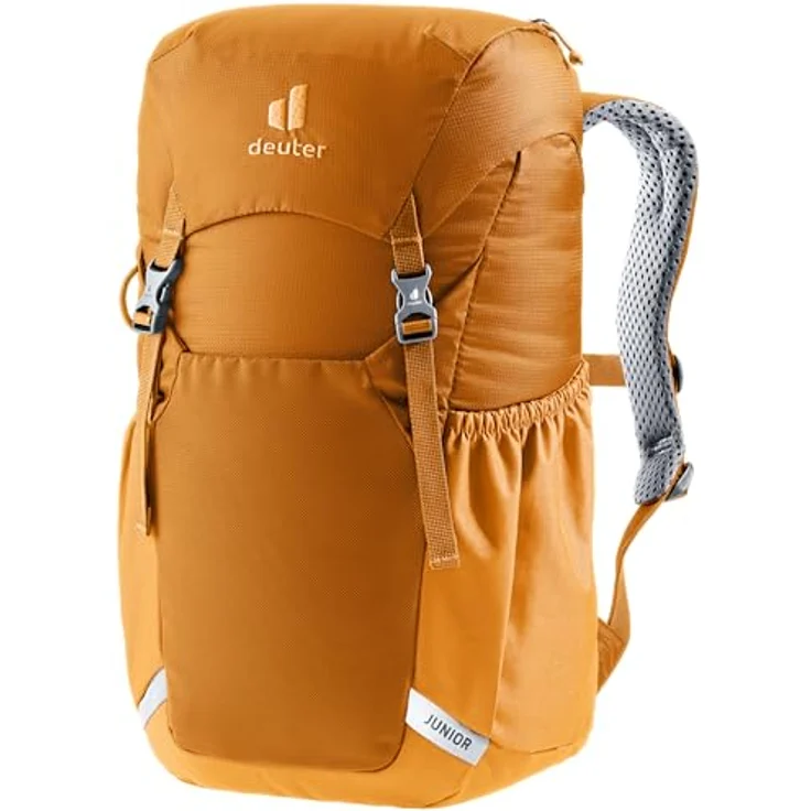 deuter Junior Kinderrucksack (18 L), Wanderrucksack mit Airstripes-Rückensystem, reflektierenden Elementen, Reißverschluss-Deckelfach, Schlüssel Clip und Namensetikett innen – Bild 1