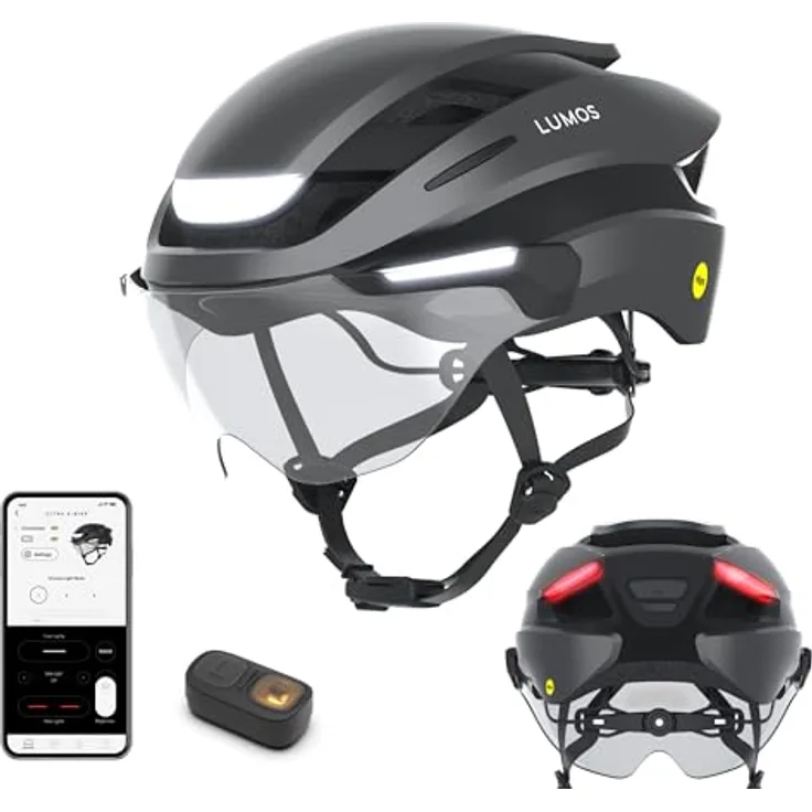 Lumos Ultra E-Bike Helm MIPS, sicherer Velohelm mit integrierten Blinklichtern, 54 - 61 cm, USB-C-Ladung, 10+ Stunden Akku
