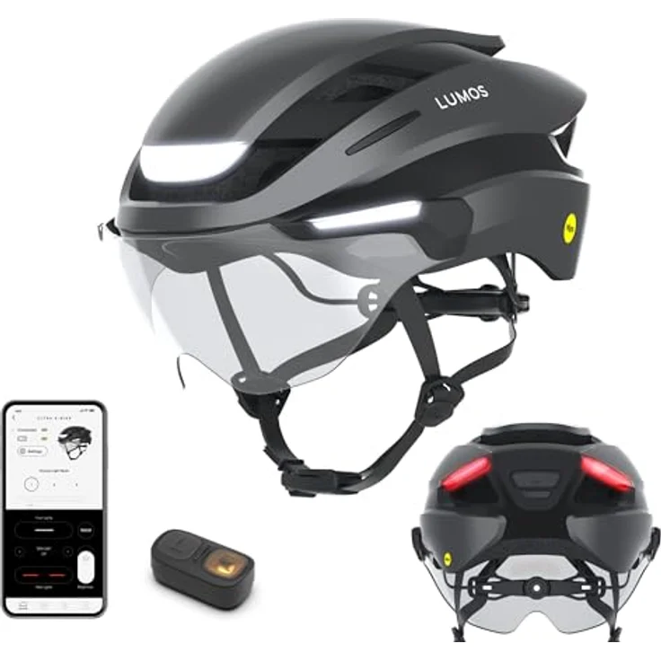 Lumos Ultra E-Bike Helm MIPS, sicherer Velohelm mit integrierten Blinklichtern, 54 - 61 cm, USB-C-Ladung, 10+ Stunden Akku – Bild 1