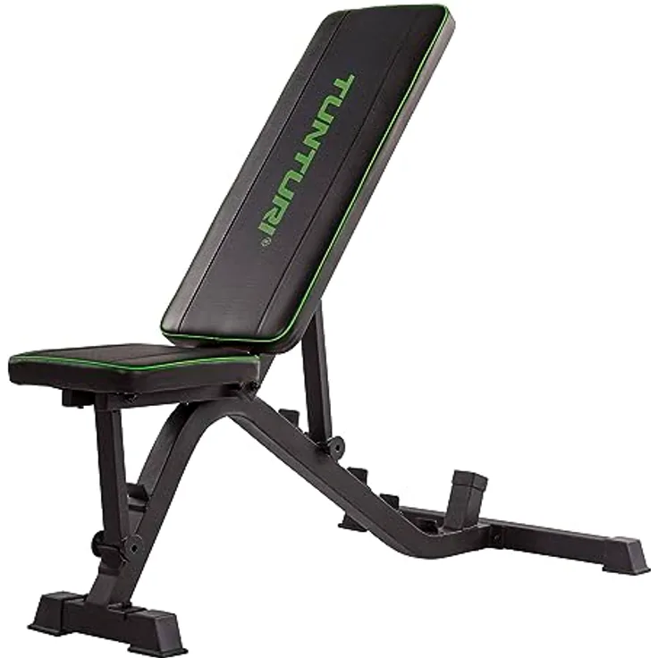Tunturi Hantelbank UB40, klappbare Fitnessbank, verstellbare Trainingsbank,
