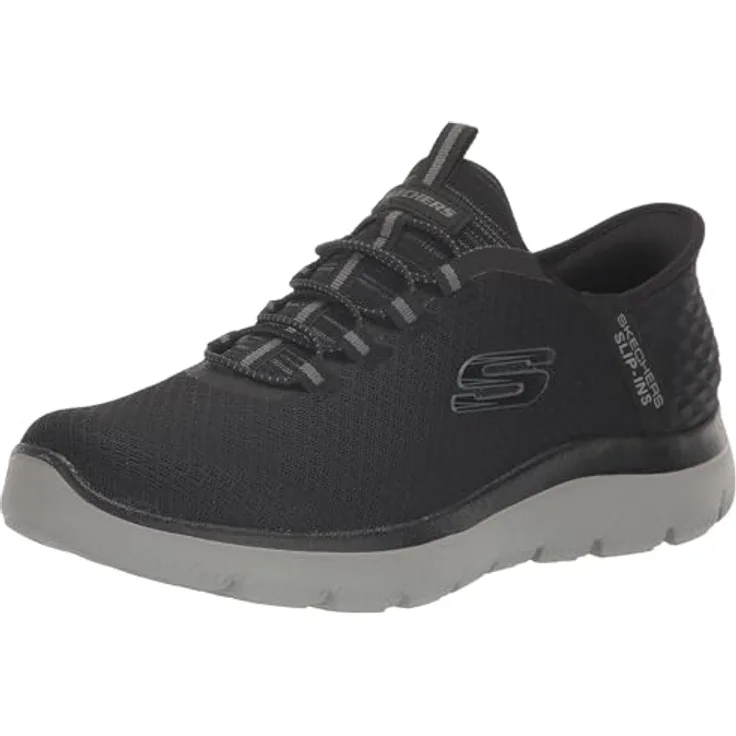 Skechers Summits - High Range, Herren Wanderschuhe Slip-Insâ„¢ mit Memory Foam, Schwarz, Größe 43