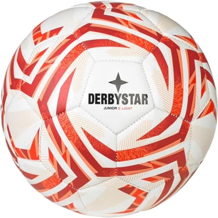 Derbystar Junior S-Light V25, Freizeitfußball Gr. 4, maschinengenäht, besonders leicht mit weichem Ballgefühl, PU-Material – Bild 1