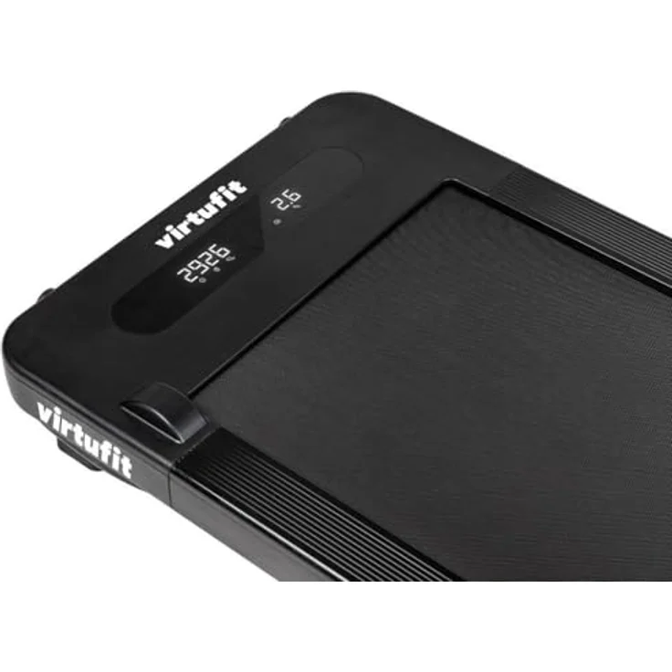 VirtuFit Walkingpad 100, Klappbares Laufband für Zuhause - Tragfähigkeit 100 kg - Schreibtisch-Laufband mit 12 Programmen, Fernbedienung - Schwarz – Bild 2