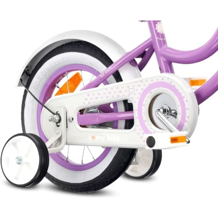 Sun Baby Heart Bike, 12 Zoll Mädchenfahrrad mit Stützrädern, lila, max. Gesamtgewicht 50 kg – Bild 7