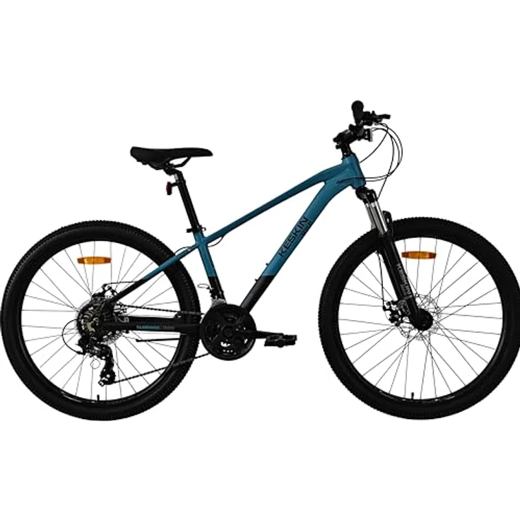 Keskin Bikes HT MTB1, Hardtail-Mountainbike mit Aluminiumrahmen, 26" x 2.35", SM21-Speed, mechanische Scheibenbremsen, Blau Schwarz – Bild 2