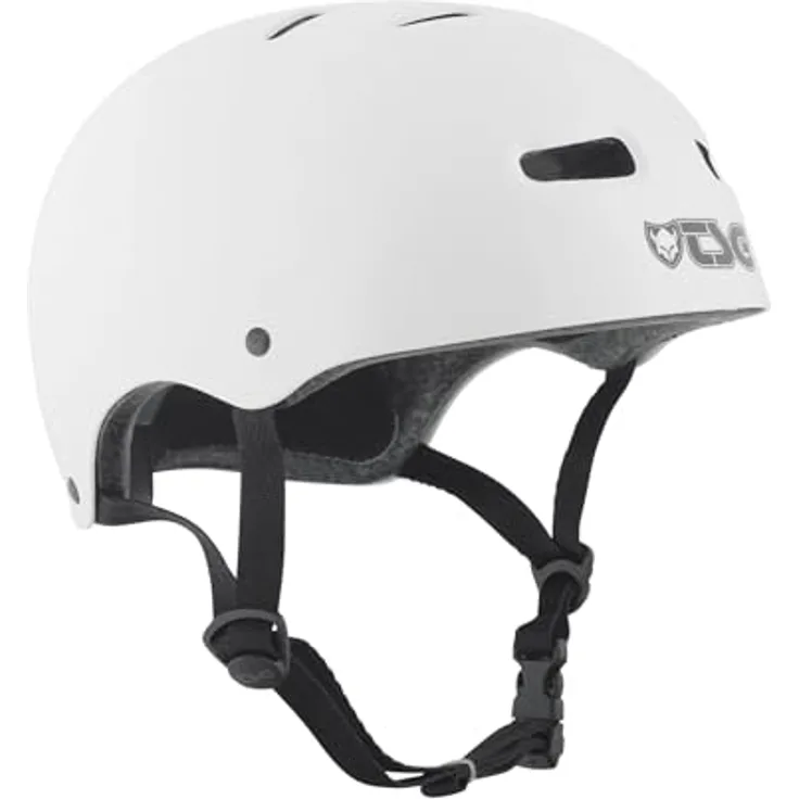 TSG Halbschalenhelm, Skate-/BMX-Helm mit stabiler ABS-Außenschale, weiß gespritzt, individuell anpassbar