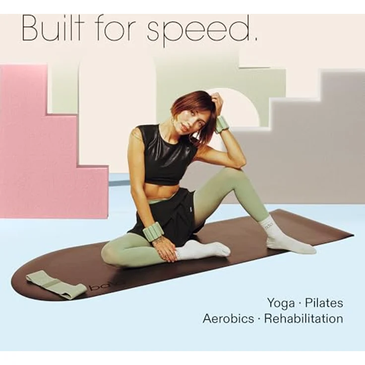 Bala PLAYMAT Light, Yogamatte mit 5 mm Dicke, antimikrobieller und wasserdichter Oberschicht, 1,81 x 67 cm – Bild 3