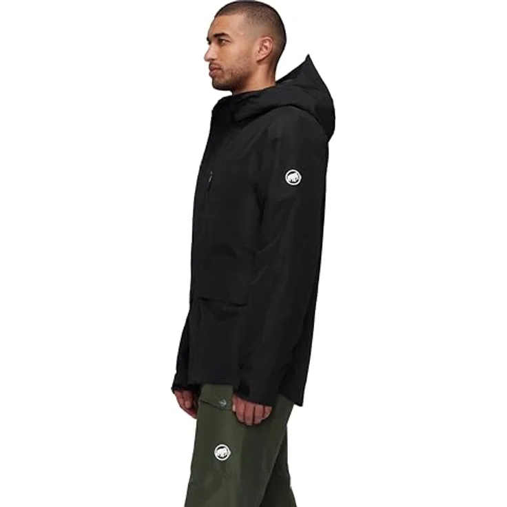 Mammut Fall Line HS Thermo Hooded Jacket, wasserdichte Skijacke mit isolierendem Material, schwarz, Größe XL – Bild 3