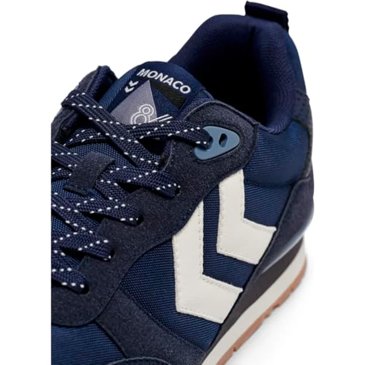Hummel Monaco 86 NS, Laufschuhe mit atmungsaktivem Obermaterial aus Mesh und Synthetik-Veloursleder, dunkelblau/weiß, Größe 43 EU – Bild 6