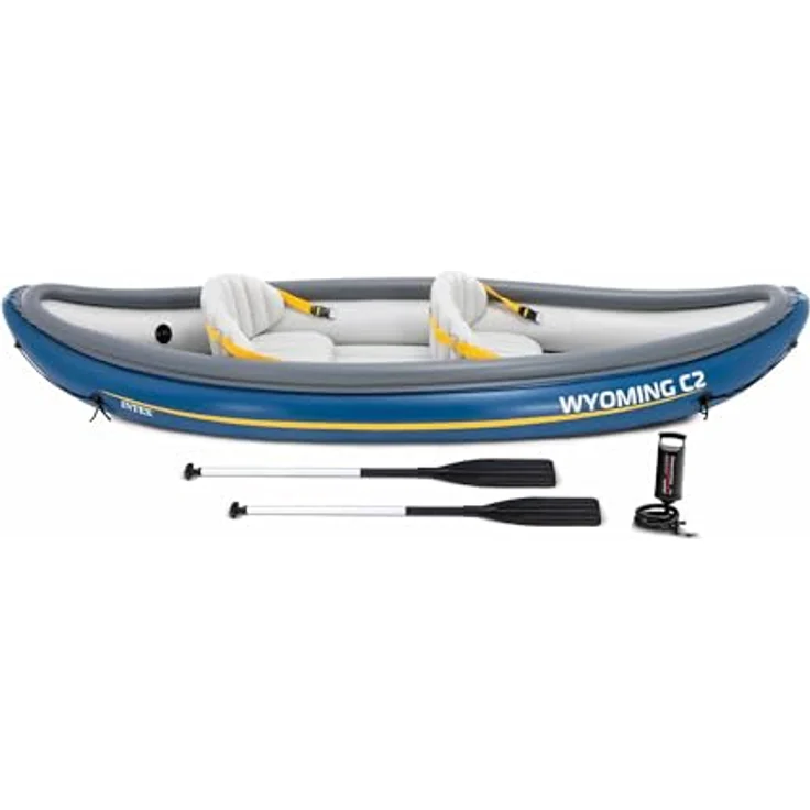 Intex 68389NP – Aufblasbares Kajak Wyoming C2, 2-Sitzer, Blau, 307 x 89 x 53 cm, mit abnehmbaren Sitzen und Handpumpe – Bild 3