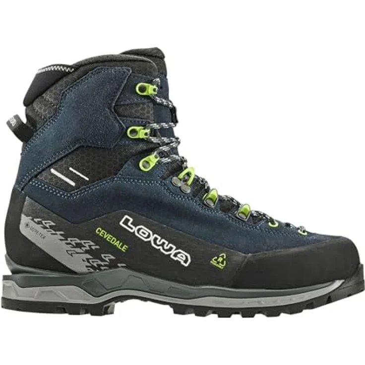 LOWA CEVEDALE PRO GTX MID, Wasserdichte Wanderschuhe mit GORE-TEX, Vibram Sohle und Steigeisen-Kompatibilität, navy/limone, 46 – Bild 2