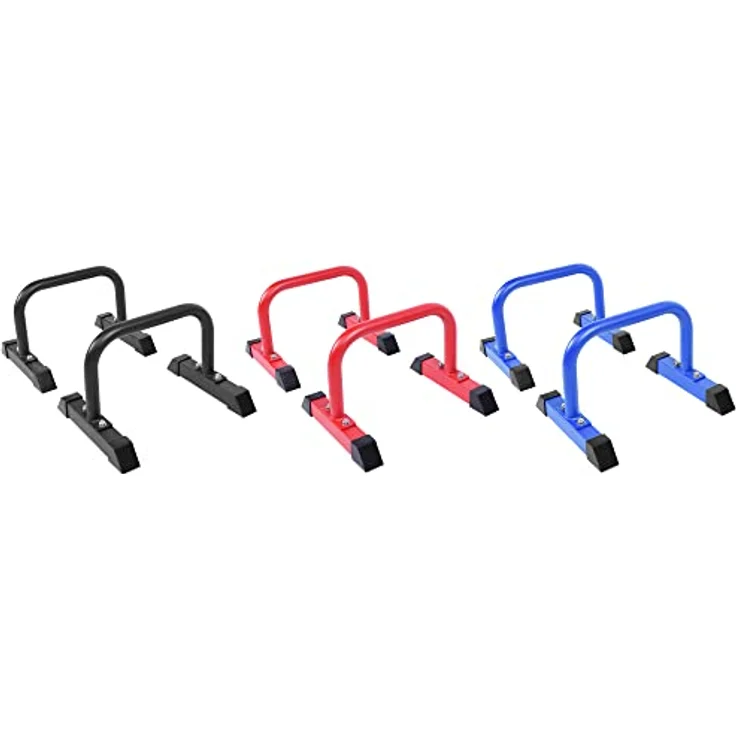GORILLA SPORTS® Fitness Parallettes - Low, 2er Set, 46 x 39 x 30cm, bis 200kg, rutschfest, Stahl - Mini Barren, Dip Barren, Dip Station, Handstand, Push Up Bars, Liegestützgriffe, Calisthenics – Bild 1