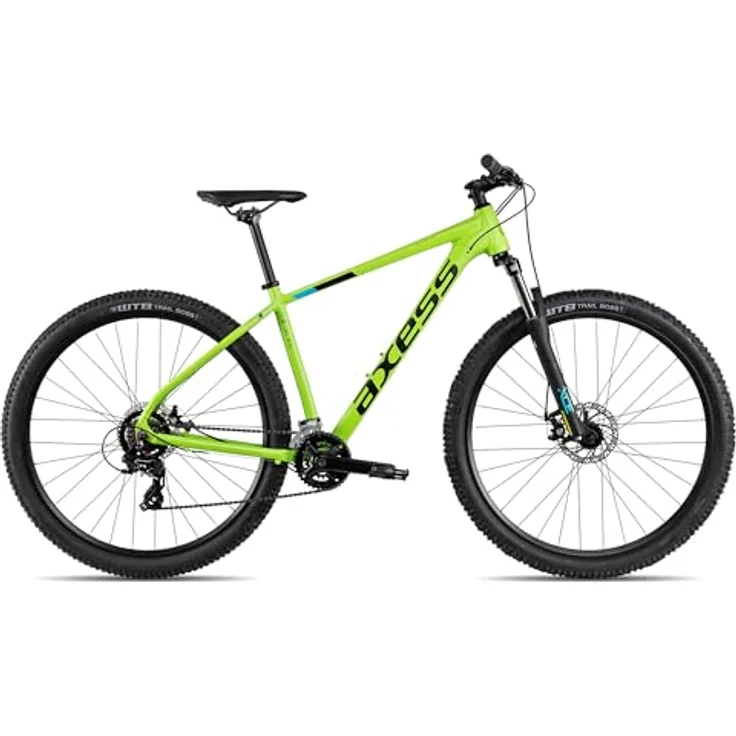 Axess SANDEE Hardtail Mountainbike für Einsteiger, 29 Zoll, Aluminiumrahmen, grün, 14-Gang Shimano Schaltung, Tektro Scheibenbremsen – Bild 1