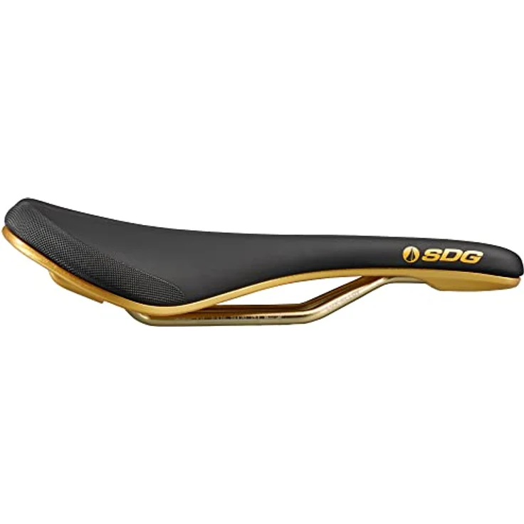 SDG Bel-Air 3.0 Lux/Aluminium-Sattel, hochwertiger Fahrradsattel in Schwarz/Gold, innovatives Design – Bild 4