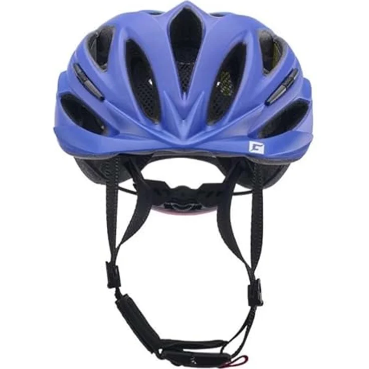 Cratoni Pacer Jr, Kinder-Fahrradhelm mit 20 Ventilationsöffnungen, blau, inkl. Rücklicht und abnehmbarem Visier – Bild 2