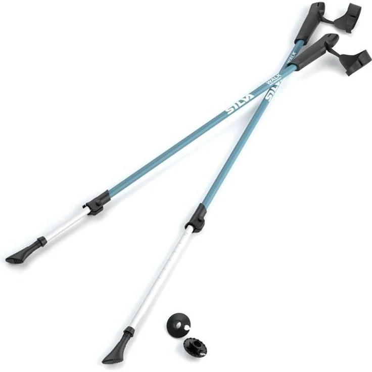 Silva Wanderstöcke, Aluminium, 140 cm, verstellbare Handgelenksschlaufen, Gummigriffe, wetterfest