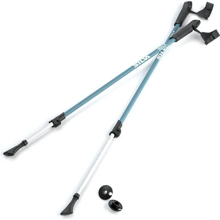 Silva Wanderstöcke, Aluminium, 140 cm, verstellbare Handgelenksschlaufen, Gummigriffe, wetterfest