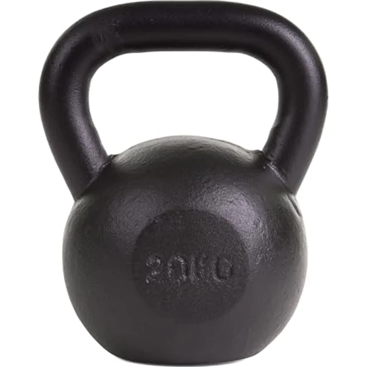Sport-Thieme Gusseisen Kettlebell, pulverbeschichtet, hochgradig langlebig, 11 Gewichtsklassen von 4 kg bis 32 kg, Schwarz, Markenqualität – Bild 2