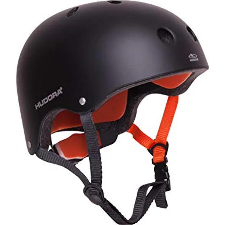 HUDORA 84103 - Skateboard-Helm, Scooter-Helm anthrazit, Gr. 51-55, mit stoßsicherem ABS und 11 Air-Vent-Belüftungslöchern