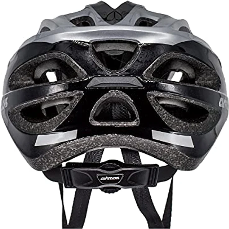 Airtracks Fahrradhelm Master RD-10, In-Mould Technik, Schwarz Silber, Größe S/M (54cm-58cm), Unisex, 273g mit 20 Belüftungsöffnungen – Bild 4