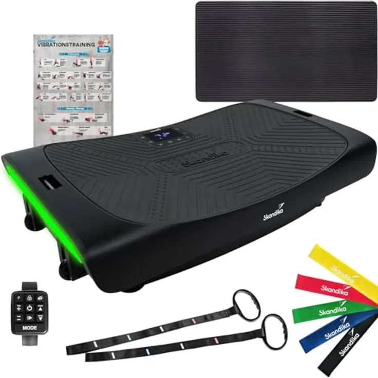Skandika 4D Vibrationsplatte V3000 Plus, 1200 Watt Spitzenleistung, 3D Faszientraining, Bluetooth-Lautsprecher, rutschfeste Trainingsfläche