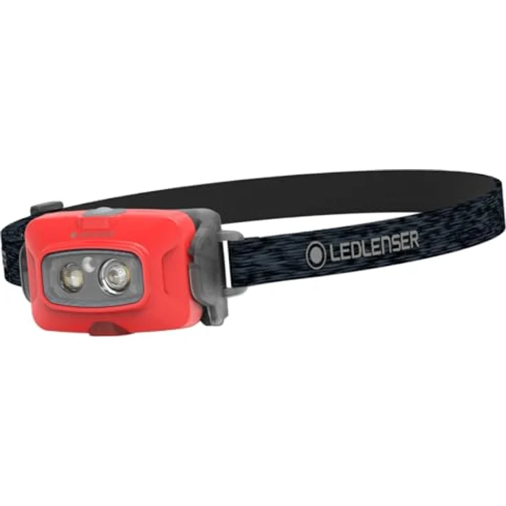 Ledlenser HF4R Core, wiederaufladbare Stirnlampe mit 500 lm Lichtleistung, rotes Frontlicht und wasserfestem Design, rot – Bild 1