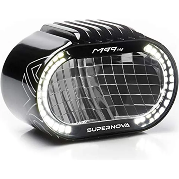 SUPERNOVA M99 Pro Fahrradlicht, schwarz, 1100-1600 Lumen, automotives Fernlicht, ECE-zugelassen